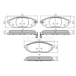 Колодки тормозные перед CHEVROLET SPARK 10- SAT