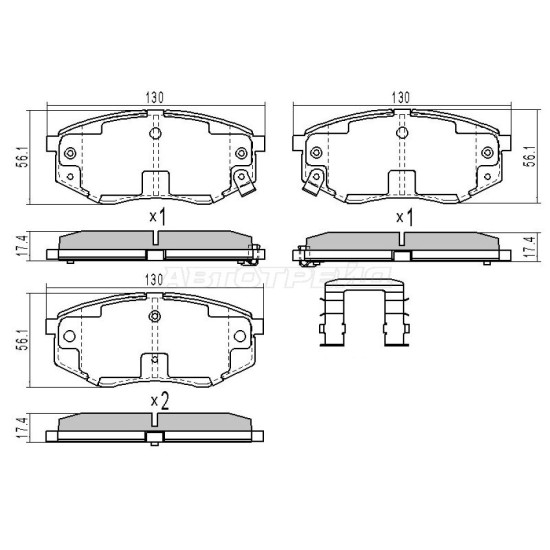 Колодки тормозные перед HYUNDAI SONATA YF 15 10-/IX 20 10- SAT