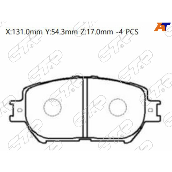 Колодки тормозные перед TOYOTA CAMRY 01-/WISH 03- CTR