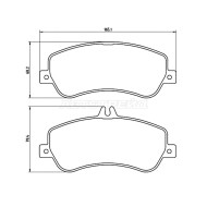 Колодки тормозные передн MERCEDES E-CLASS 207 11-/MERCEDES GLK X204 08- BREMBO