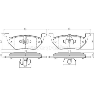 Колодки тормозные зад FORD MAVERICK 01-08/ MAZDA TRIBUTE 04-08 SAT