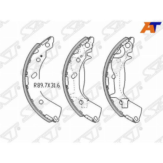 Колодки тормозные зад HYUNDAI GETZ 02-11 SAT