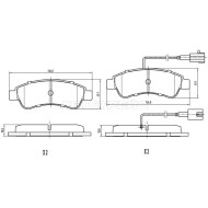 Колодки тормозные зад PEUGEOT BOXER 06- (2 датчика износа) SAT