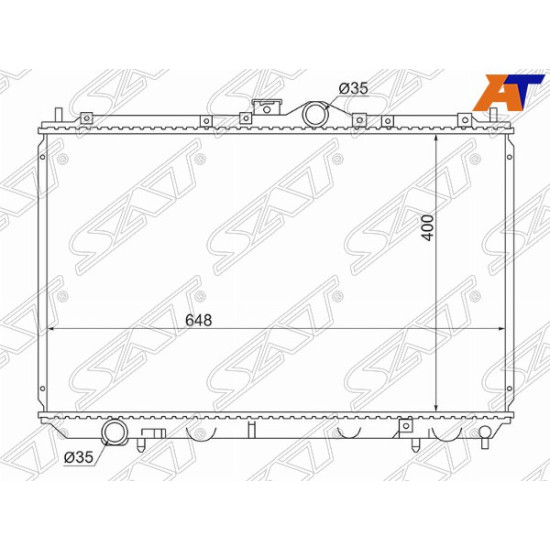 Радиатор MITSUBISHI CARISMA 1.6 4G92 96- MT SAT