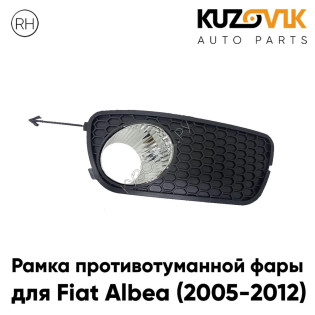 Рамка противотуманной фары правая Fiat Albea (2005-2012) рестайлинг KUZOVIK