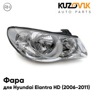 Фара правая Hyundai Elantra HD (2006-2011) механический корректор KUZOVIK
