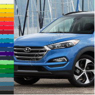 Бампер передний в цвет кузова Hyundai Tucson 3 (2015-2018) с ДХО
