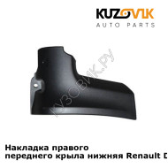 Накладка правого переднего крыла нижняя Renault Duster (2010-2016) KUZOVIK