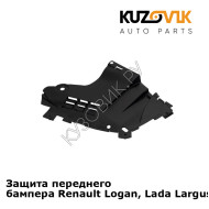 Защита переднего бампера Renault Logan, Lada Largus (1 штука) правый KUZOVIK