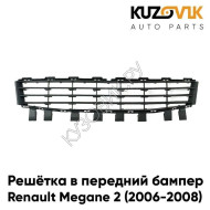 Решётка в передний бампер центральная Renault Megane 2 (2003-2007) KUZOVIK